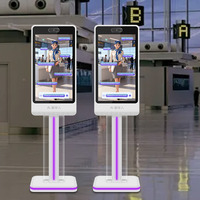 Écran numérique interactif de signalisation numérique avec support transparent éclairé de 32 pouces, affichage publicitaire, kiosque interactif, matériel
