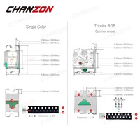 CHANZON 0603 1608 SMD cahaya LED memancarkan cahaya dioda Chip manik-manik hangat putih merah hijau biru kuning oranye UV ungu merah muda RGB 3V SMT
