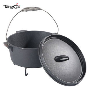 Olla <span class=keywords><strong>de</strong></span> <span class=keywords><strong>Hierro</strong></span> <span class=keywords><strong>Fundido</strong></span> Resistente para Supervivencia en la Naturaleza, 8 Cuartos, para Platos Pequeños, Guarniciones, Juego <span class=keywords><strong>de</strong></span> Utensilios <span class=keywords><strong>de</strong></span> Cocina para Camping, <span class=keywords><strong>Asador</strong></span> <span class=keywords><strong>de</strong></span> Ajo - Product Image 3