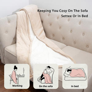 Manta Térmica de Franela Sherpa, Manta Eléctrica, Calentador de <span class=keywords><strong>Cama</strong></span>, Mantas Eléctricas Calefactoras - Product Image 2