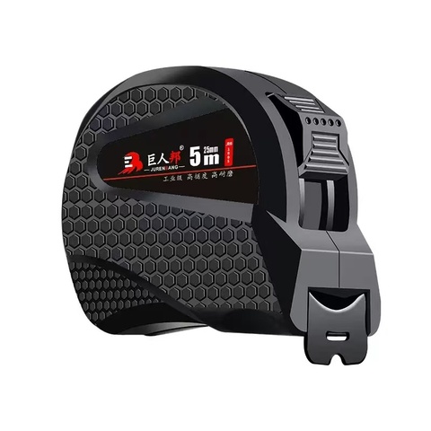 High Precision Auto Lock Fluorescent Scale Steel Tape Measure ABS Case TPR Rubber Retractable Metric Readable Dark Low Light