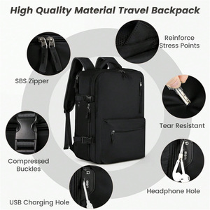 Women's <b>Backpack</b> <b>Large</b> Capacity 36-55L Waterproof Laptop Bag For Business Travel With Interior Zipper Pocket - Product Image 4