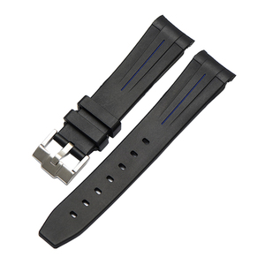 Buceo dedicado <span class=keywords><strong>veryfit</strong></span> 20mm silicona de goma correa de reloj de repuesto final de curva banda de reloj de silicona - Product Image 5