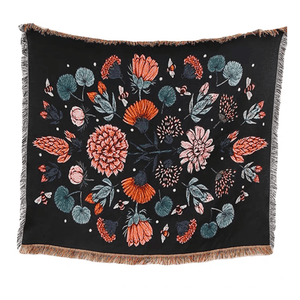 Nuovo Tappeto in Cotone 100% Naturale Stile Giapponese Mandala Picasso con Motivo Floreale Intrecciato per Ufficio e Divano Stile Americano - Product Image 1