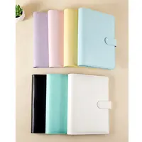 A6 PU Leather Cover Notebook, 6 Rings, Work Agenda