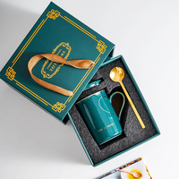 Ensemble de tasses à café en céramique de luxe léger emballage en papier carton avec mousse UV avantage feuille spécifications boîte cadeau incluse