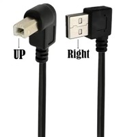 0,5 m 1m schwarz USB Typ AM Links abgewinkelter Stecker auf B Stecker rechtwinkliger Stecker USB 2.0 Druckers canner kabel für Drucker