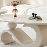Nouvelle table basse ovale moderne en pierre frittée avec tiroirs, ensemble de tables d'appoint de luxe pour petits appartements et salons