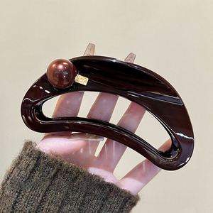 Crystal Hair <b>Clip</b> for Women Autumn/Winter High-End Shark Design Handmade Thin Back-of-Head 2024 New Arrival Gift - Product Image 6