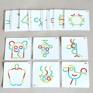 Education Brain Teaser with Challenges Cards Logic Thinking <b>Tabletop</b> Toy for Boys Girls <b>Mirror</b> Image Puzzle Blocks - Product Image 5