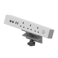 Prise de bureau à fixation sur bureau avec ports USB Type-A et Type-C de type UK 10A
