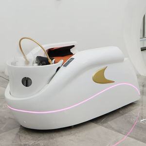 Lit de shampooing et bol de salon de beauté moderne, électrique, de luxe, pour le lavage des cheveux, massage de la tête, SPA - Product Image 5