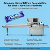 Automatische Horizontale Flow-Pack-Maschine für Kleine Schokoladen-Lebensmittelverpackungen Faltbare Riegel-Verpackungsmaschine Papiertüten SUS304