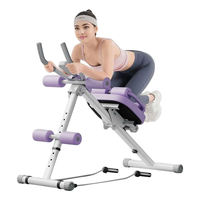 Anpassbarer, faltbarer, langlebiger, verstellbarer Bauchtrainer aus ABS/Stahlrohr, multifunktional, tragbar, für das Heimtraining, Bauchmuskeltrainer, Core-Crunch-Gerät