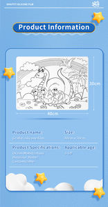 Tapete de Silicona Redondo para Niños con Diseño Moderno y Simple, Lavable, para Pintar con Acuarelas, Serie Espacio Océano, para Mesa de Comedor - Product Image 6