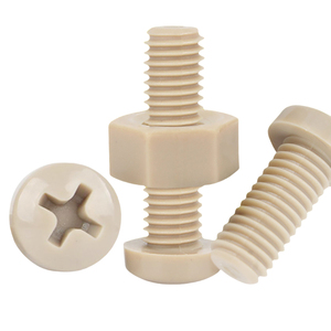 High Temperature Heat Resistant <b>Plastic</b> PEEK Cross Pan Head <b>Screw</b> and Nut Assemblies M2 M3 M5 <b>Plastic</b> <b>Screw</b> Nut Assembly - Product Image 2