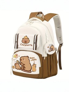 Nouveau Sac à Dos Scolaire Capybara Dessin Animé Mignon Grande Capacité pour Élèves et Enfants - Fournisseur de Sacs d'École Capybaras pour la Rentrée des Classes - Product Image 6