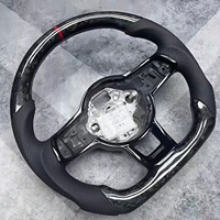 Volant en cuir en fibre de carbone forgé adapté aux modèles Volkswagen VW Golf 5 6 7 GTI GTD R-Line MK5 MK6 CC Polo Passat
