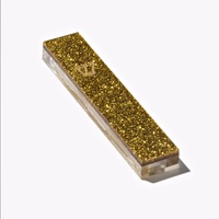 Étui pour mézouza en acrylique doré pailleté, étui pour rouleau de mézouza juif avec rubans adhésifs