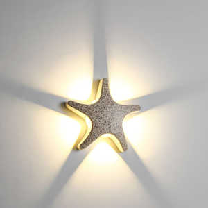 Lámpara de pared LED para exteriores, lámpara de pared para hotel, sala de estar, pasillo, lámpara de pared con forma de estrella de mar - Product Image 4