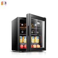 Haute qualité dessus de table porte en verre chambre d'hôtel mini bar réfrigérateur congélateur avec serrure