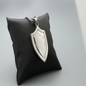 Collar con colgante de escudo de león, acero inoxidable, unisex, joyería de moda, regalo - Product Image 3