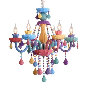 Lampadario Moderno a Forma di Macaron <span class=keywords><strong>per</strong></span> Bambine, Cristallo Rosa Arcobaleno <span class=keywords><strong>per</strong></span> Soggiorno - Product Image 1