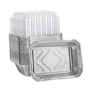 Bạc hình chữ nhật dùng một lần lá khay lò nhôm khay nhà máy tùy chỉnh bán buôn nhôm lá hộp đựng thức ăn - Product Image 1