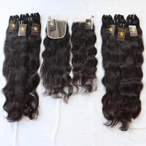 Mechones de pelo sin procesar con cierre de encaje HD, cabello virgen indio sin procesar, extensiones de cabello humano - Product Image 1