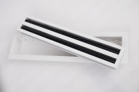 Grille de ventilation, noyau amovible en aluminium, diffuseur d'air linéaire à fentes, grille de ventilation pour plafond et mur