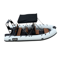 Bateaux pneumatiques semi-rigides en aluminium de 18 pieds, nouvelle conception 2024, coque en Hypalon/PVC, à vendre