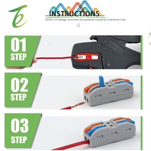 10 اسلاك سريعة موصلات كابلات عالمية مدمجة مقسم موصل كهربائي بمنفذ دفع في كتلة محطة المنزل - Product Image 5
