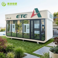 Cabine Apple préfabriquée de luxe avec grande fenêtre panoramique pour bureau à domicile et maison capsule modulaire moderne pour usage en studio