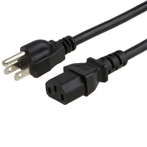 CableCreation Black 2-Pack 6 Feet NEMAため5-15PにIEC320C13 Cable、18 AWG Universal Power Cord