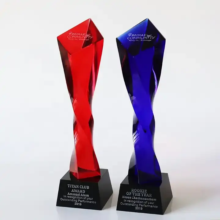 Penghargaan ulang tahun disesuaikan Penghargaan Kristal Piala perusahaan dan trofi