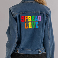 Patch en chenille thermocollant personnalisé et écologique avec décoration appliquée pour vêtements, sacs, articles vestimentaires - Vente en gros OEM tendance