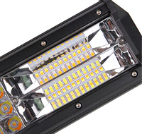 Nouvelle barre lumineuse de travail LED stroboscopique de 20 pouces 288W, double couleur blanc ambre, étanche IP68, en aluminium moulé sous pression, 6000 lumens, tout-terrain 4x4, automobile