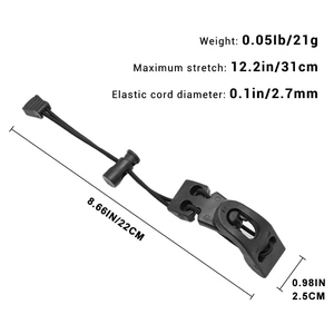 Trekking Rod Holder Backpack Heavy Duty Safety Plastic Elastic Loop Attachment for Walking Stick Rope Sport - Product Image 3