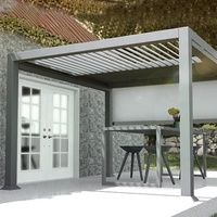 Pergola rétractable de haute qualité 55 m, kit de système de toit, losanges d'extérieur, en Aluminium et biobatterie