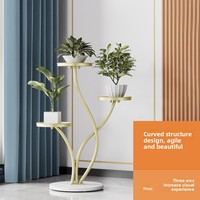 Étagère à fleurs en ardoise, support de rangement pour plantes de salon, en fer, sur pied, style simple