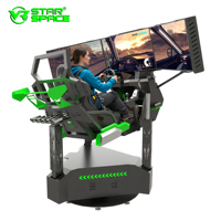 Máquina de Juego de Carreras de Autos con 3 Pantallas y Movimiento de 3 Grados de Libertad, Simulador de Carreras F1 para Parques de Diversiones o Uso Doméstico