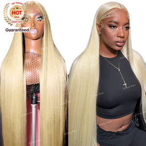 613 Rubio Frontal sin cola con cabello de bebé Miel Rubio Cabello humano Pre arrancado 13x6 Pelucas delanteras de encaje <span class=keywords><strong>Peluca</strong></span> de cabello humano de color - Product Image 1