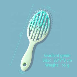 Nouvelle brosse à os creuse incurvée 5 pièces avec des <span class=keywords><strong>cheveux</strong></span> moelleux lisse les frisottis s'adapte confortablement à la main pour hommes femmes enfants de tous types de <span class=keywords><strong>cheveux</strong></span> - Product Image 5