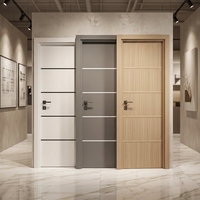 Porte intérieure élégante en bois, finition grain de bois, insonorisée, sur mesure, esthétique moderne, Shandong Haotian