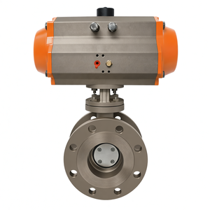 Vanne papillon pneumatique à double bride en acier inoxydable COVNA, à siège métallique à triple décalage, PN16, DN150, 6 pouces, avec fenêtre de 90 jours - Product Image 3