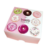 Boîte d'emballage en papier Logo personnalisé Mochi Donuts Gaufre Pâtisserie Biscuits Dessert Boulangerie Gâteau Sushi Houppette Crêpes Empanadas