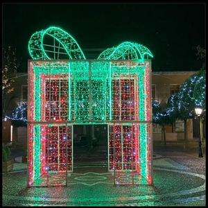Christmas display outdoor led <b>large</b> <b>gift</b> <b>box</b> motif light for event lighting street decoration - Product Image 6