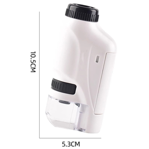 2025 yeni KRC cep optik biyolojik mikroskop çocuk bilim eğitici oyuncaklar 60X-120X el mikroskop - Product Image 1