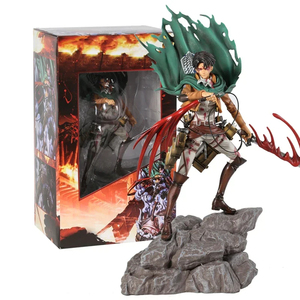 35CM <span class=keywords><strong>Shingeki</strong></span> No <span class=keywords><strong>Kyojin</strong></span> ataque Rivaille Ackerman PVC Anime figura colección juguete muñeca - Product Image 2