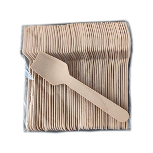 ملاعق آيس كريم خشبية صديقة للبيئة وقابلة للتحلل، أدوات حلويات يمكن التخلص منها للمحلات والمقاهي والوجبات الجاهزة والفعاليات - Product Image 6